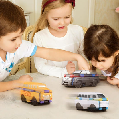Voitures Réversibles à Rotation 360° pour Enfants – Set Créatif