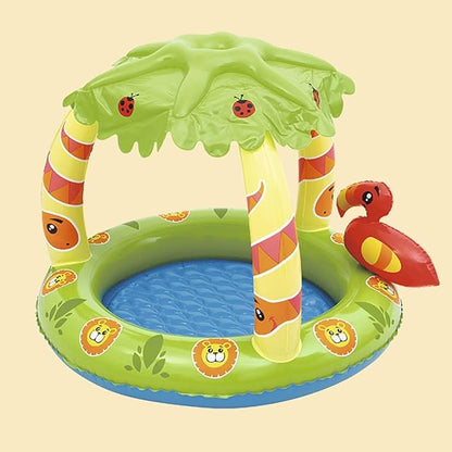 Piscine Bébé Gonflable avec Pare-Soleil Intégré – Baignade Sécurisée & Ombre UV
