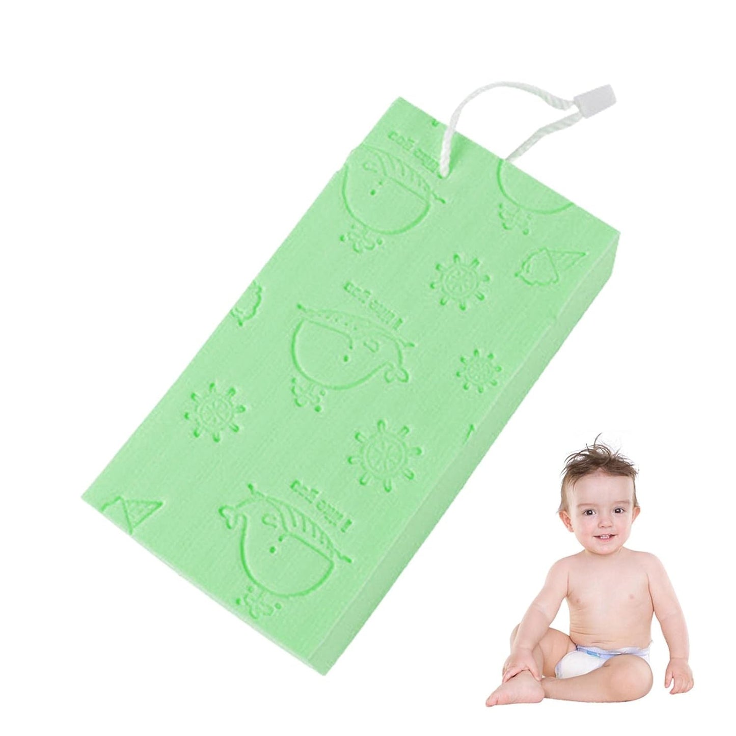 Éponge de Bain en Mousse pour Bébé – Ultra-Douce, Sèche Vite | 4 Couleurs | Dès la Naissance