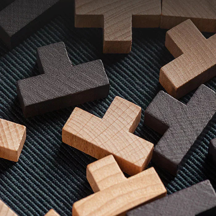 Puzzle 3D en Bois – Jeu de Réflexion et Casse-Tête pour Enfants et Adultes