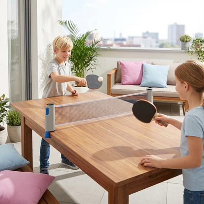 Set de Ping Pong Portable – Filet Universel pour Tous les Tables, Montage en 30 Secondes