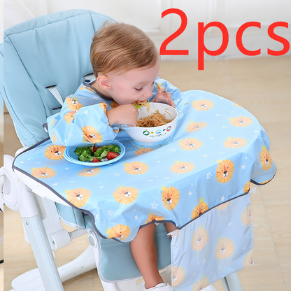 Bavoir Bébé à Manches Longues Imperméable pour Repas