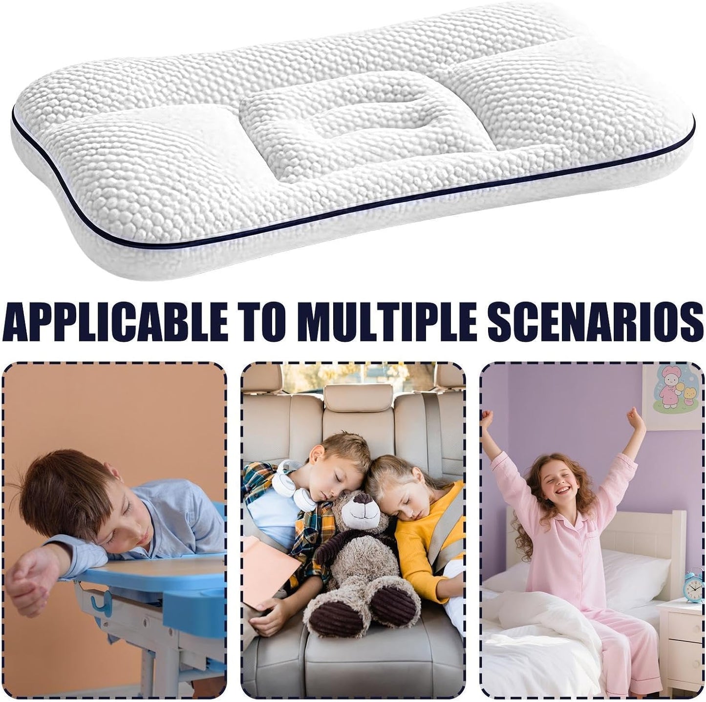 Oreiller ergonomique enfant en mousse à mémoire de forme