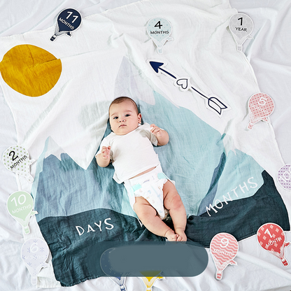 Couverture Bébé avec Lange en Mousseline – Set d’Emmaillotage Doux pour Nouveau-Né