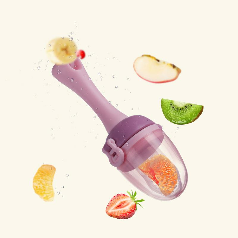 Tétine Grignoteuse Bébé en Silicone – Filet Fruitage & Anneau de Dentition