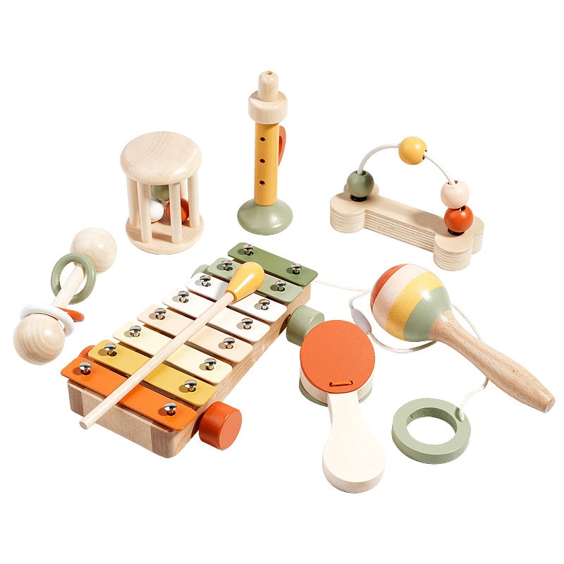 Ensemble d'instruments de musique en bois Montessori pour bébés et tout-petits – Jouet sensoriel éducatif