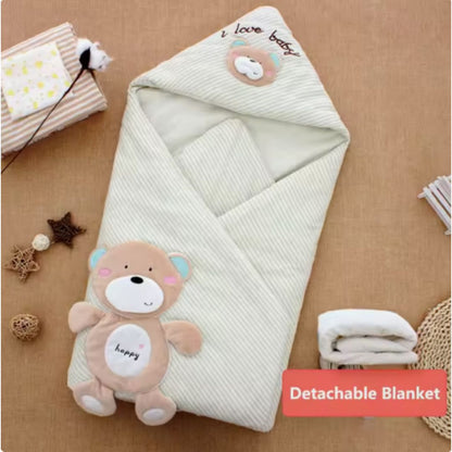 Couverture d’Emmaillotage à Capuche pour Bébé – Nid d’Ange Doux pour Nouveau-Né