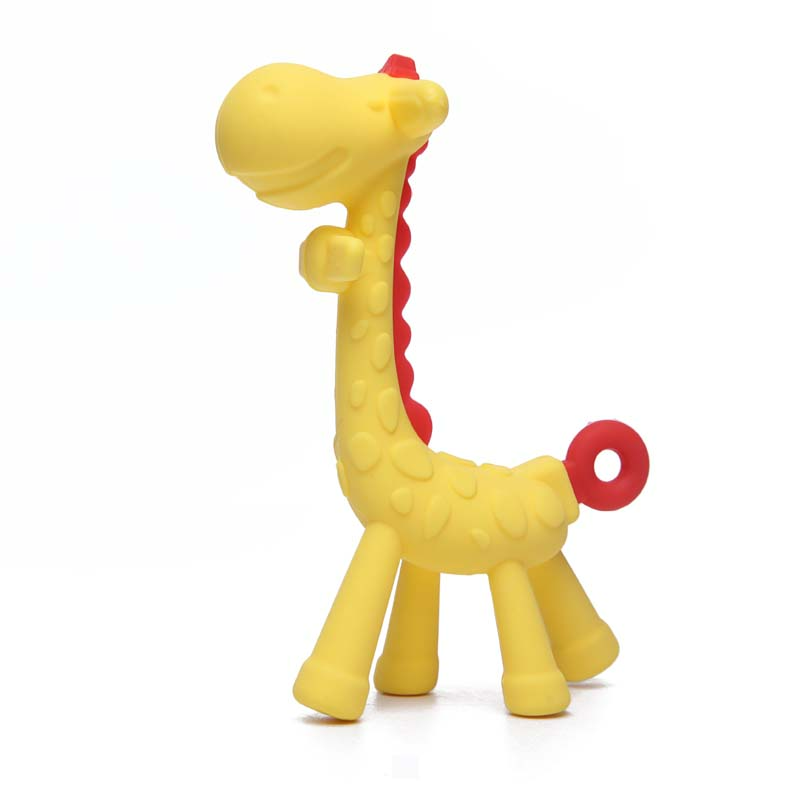 Jouet de Dentition Girafe en Silicone pour Bébé – Anneau de Dentition Souple et Sécurisé