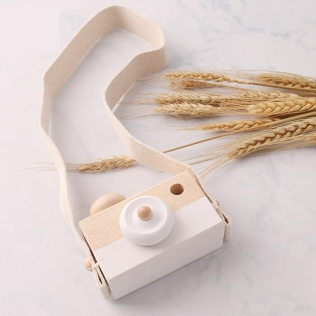 Appareil photo en bois Montessori pour tout-petits – Jeux de rôle et motricité fine
