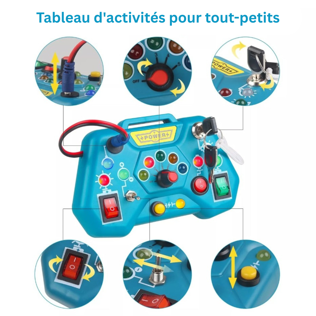 Busy Board Montessori – Planche d’Activités Éducative pour Tout-Petits | Jouet d’Éveil et Motricité Fine