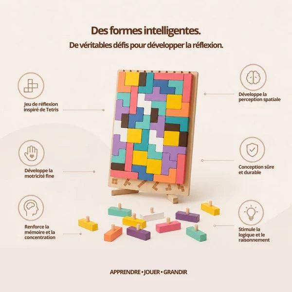 Tetris Montessori en bois
