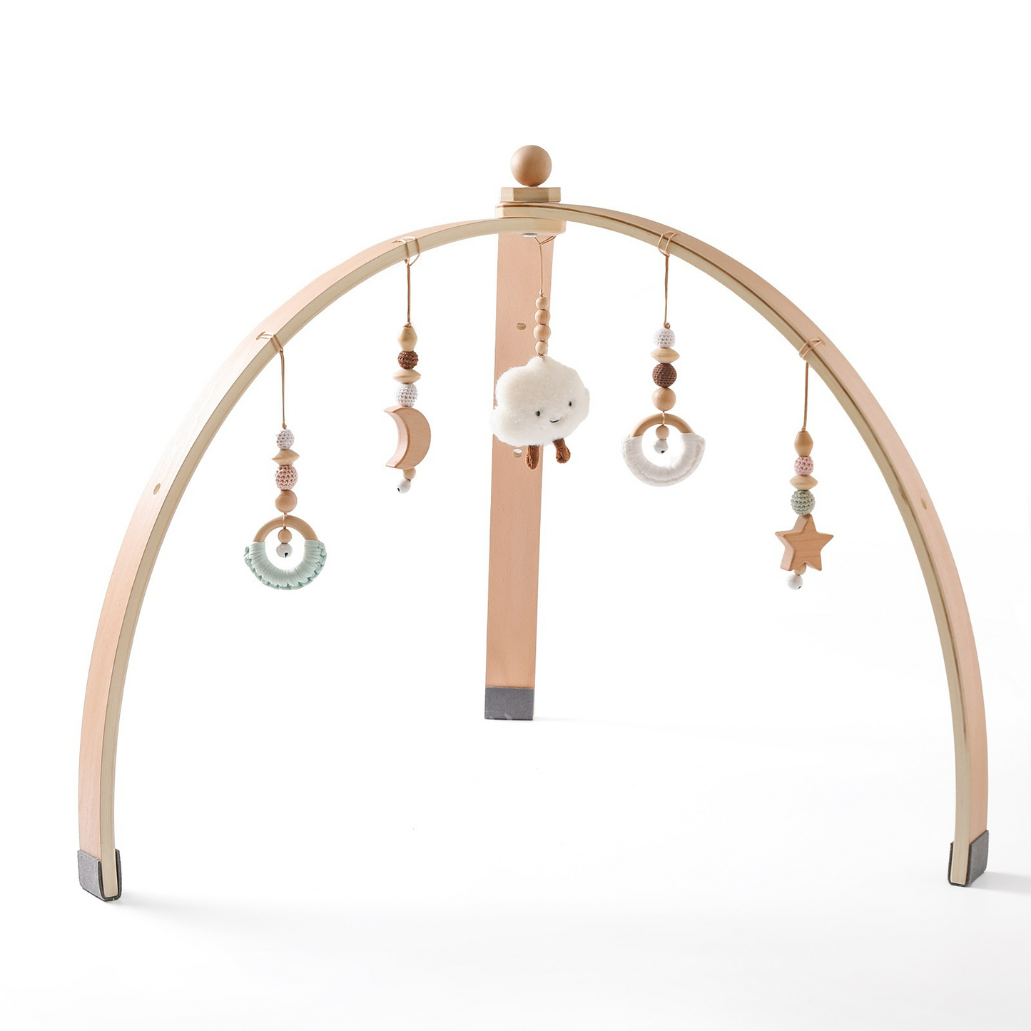 Portique d'Éveil Montessori en Bois pour Bébé – Arche d'Activités avec Jouets Suspendus | Dès 0 mois