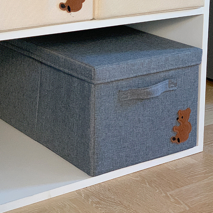 Lot de 6 boîtes de rangement pliables avec couvercle empilable