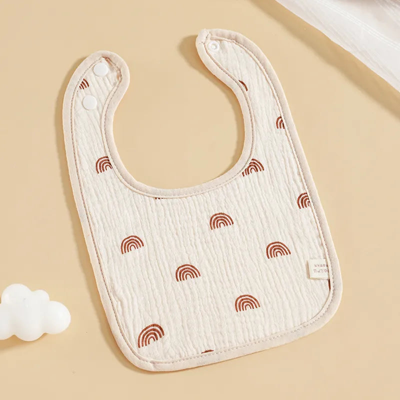 Lot de Bavoirs Bébé en Mousseline avec Fermeture à Pressions