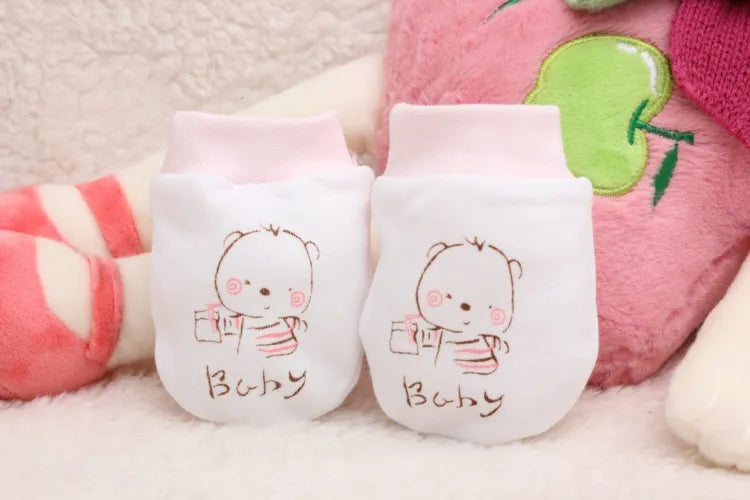 Moufles Anti-Griffures en Coton pour Bébé – Gants Doux et Respirants pour Nouveau-Nés