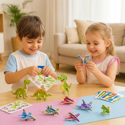 Set de Puzzle Cartoon 3D pour Enfants – Jeu Éducatif & de Motricité