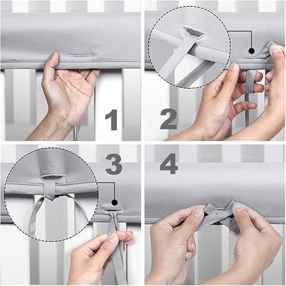 Tour de Lit en Coton pour Bébé – Protection Rembourrée pour Lit de Bébé