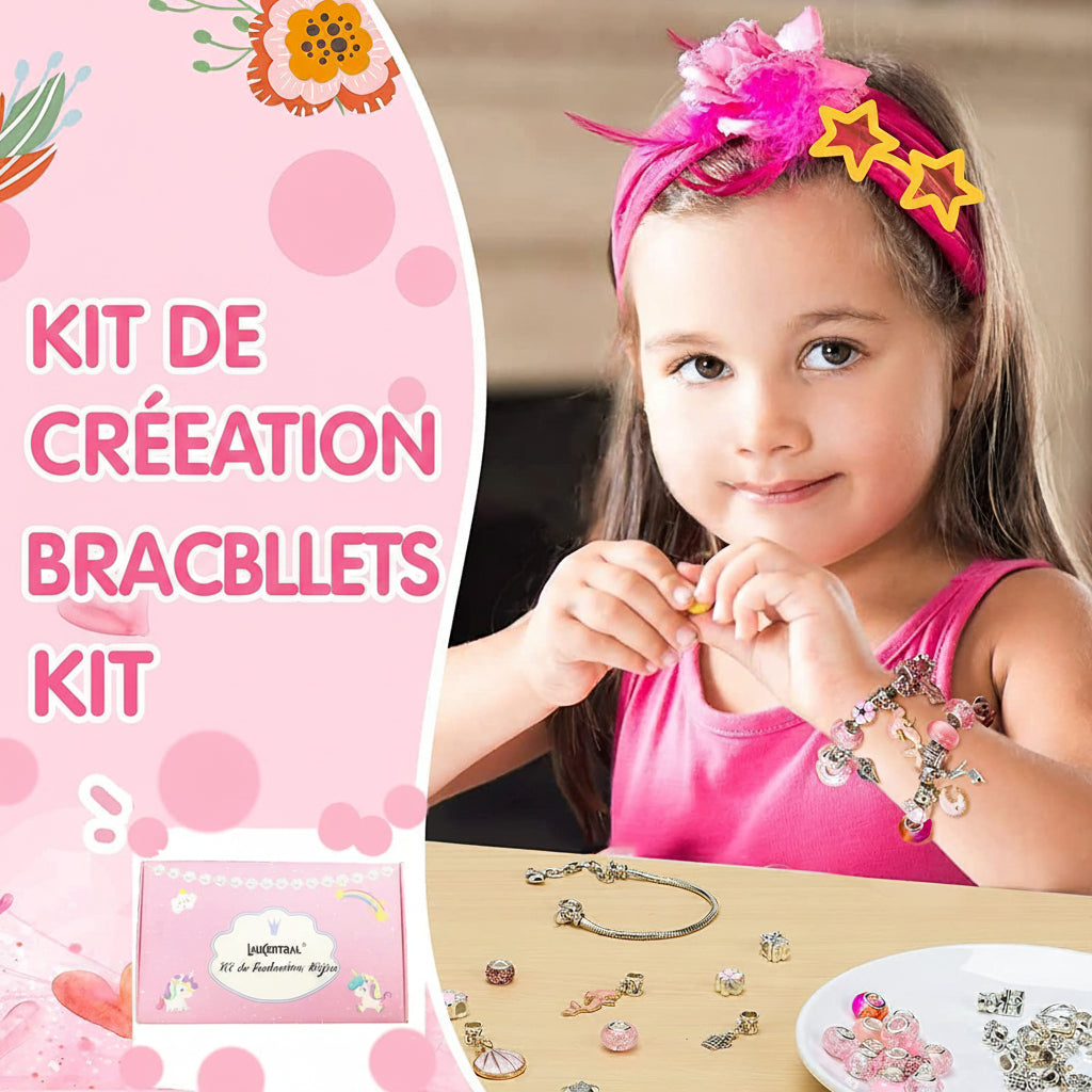 Kit Créatif de Bracelets pour Enfants – Set DIY Perles, Bijoux & Loisirs Créatifs
