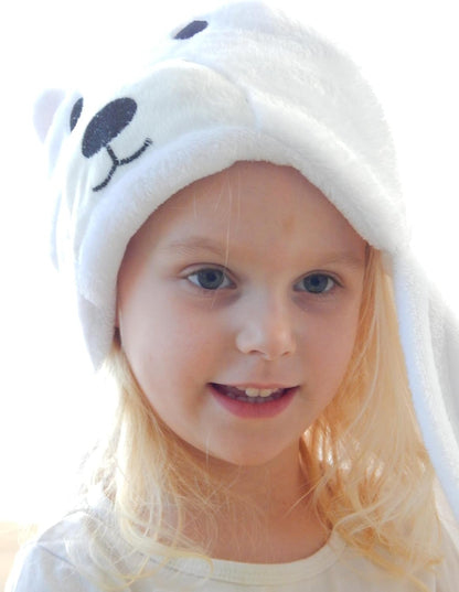 Cape de Bain à Capuche Ours Polaire pour Bébé – Ultra-Moelleuse & Chaude | Dès la Naissance