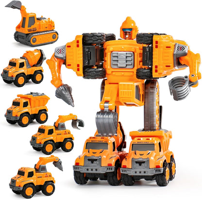Set de Voitures Transformables 5-en-1 pour Enfants – Jouet Véhicules Transformables