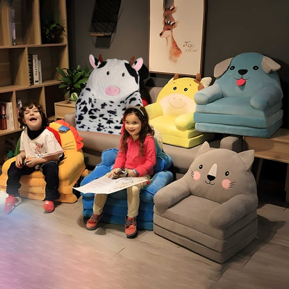 Canapé-Lit Pliant en Peluche pour Enfant – Fauteuil Convertible et Lavable