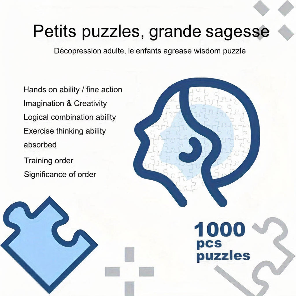 Puzzle rond d'astrologie de 1 000 pièces – Puzzle des signes du zodiaque pour adultes