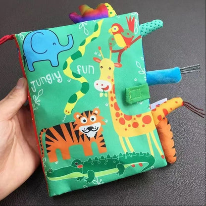 Livre Souple Montessori pour Bébé – Livre d’Éveil en Tissu Éducatif et Sensoriel | Jouet Éducatif Durable