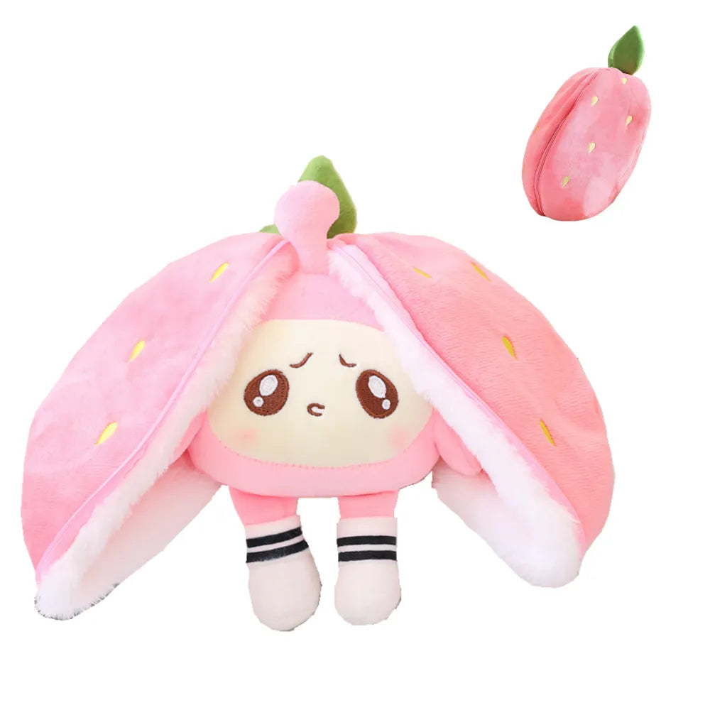 Lapin en peluche 2-en-1 – Peluche et jeu de transformation pour enfants