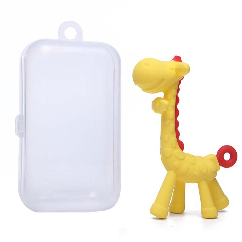 Jouet de Dentition Girafe en Silicone pour Bébé – Anneau de Dentition Souple et Sécurisé