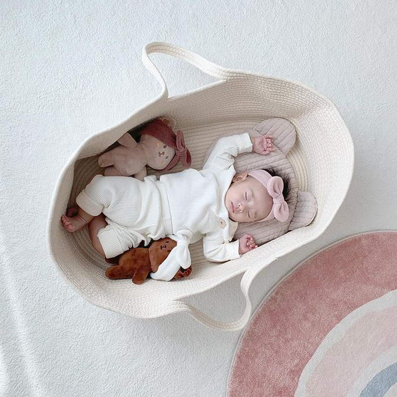 Couffin Bébé pour Nouveau-Né avec Poignées de Transport