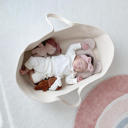 Couffin Bébé pour Nouveau-Né avec Poignées de Transport