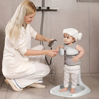 Baignoire antidérapante pour bébé – Baignoire verticale pour tout-petits avec siège de soutien
