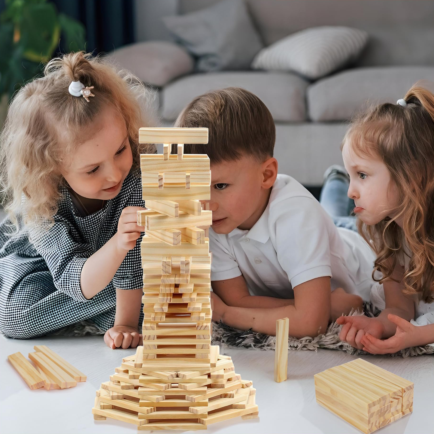 Planchettes rectangulaires de construction en bois