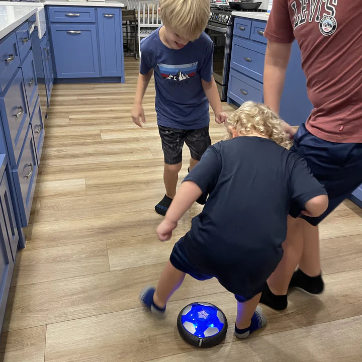Ballon de foot flottant avec lumières LED – Jouet de foot d'intérieur pour enfants et tout-petits