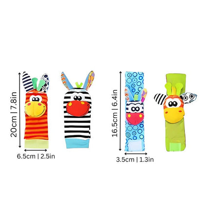 Hochets Bébé Animaux – Jouets d’Éveil Sensoriels avec Chaussettes Hochet Montessori pour Nouveau-Nés et Tout-Petits