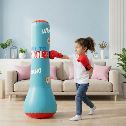 Sac de Frappe Gonflable Enfant – Base à Eau Stable | Boxe & Fitness | Dès 3 ans