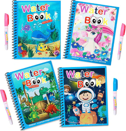 Livre à Dessiner Magique à l'Eau pour Enfants – Sans Encre, Réutilisable, dès 3 ans