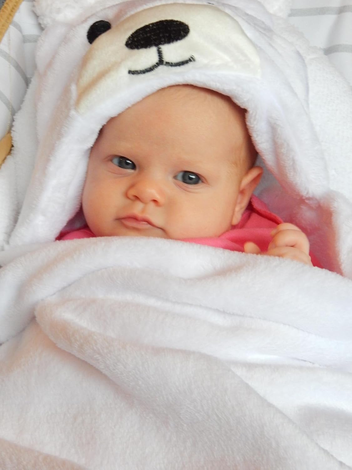 Cape de Bain à Capuche Ours Polaire pour Bébé – Ultra-Moelleuse & Chaude | Dès la Naissance