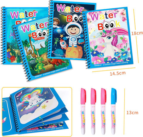 Cahier de Coloriage Magique à l'Eau pour Enfants – Réutilisable, Sans Encre