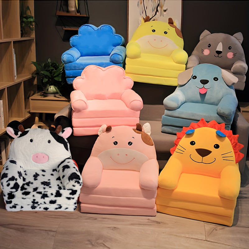 Canapé-Lit Pliant en Peluche pour Enfant – Fauteuil Convertible et Lavable
