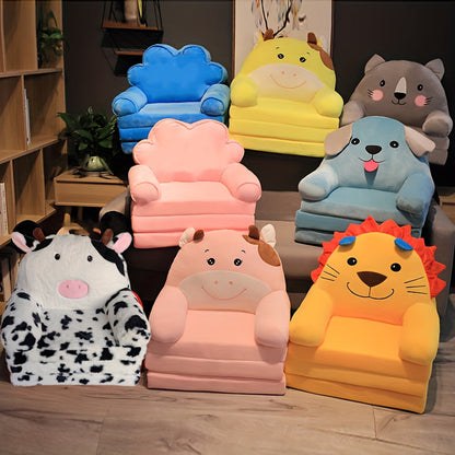 Canapé-Lit Pliant en Peluche pour Enfant – Fauteuil Convertible et Lavable