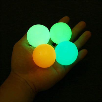 Balles Collantes Phosphorescentes pour Enfants – Jeu Anti-Stress Lumineux