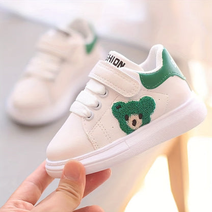 Chaussures Premiers Pas Bébé Antidérapantes – Motif Ourson, Semelle Souple, Tailles 21-30