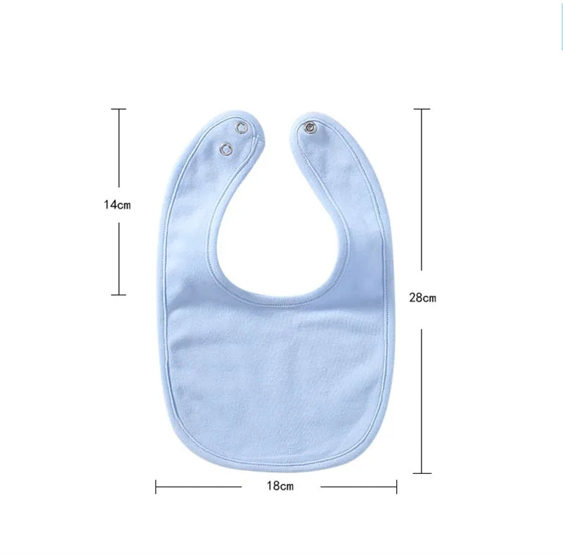 Lot de Bavoirs Bébé en Coton Doux Absorbants à Pressions