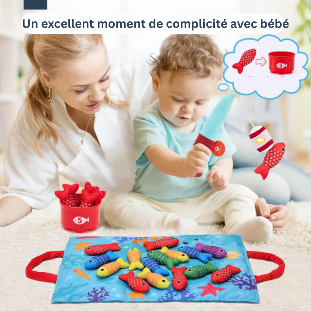 Jeu de pêche magnétique Montessori pour tout-petits – Jouet éducatif pour garçons et filles de 1 à 3 ans