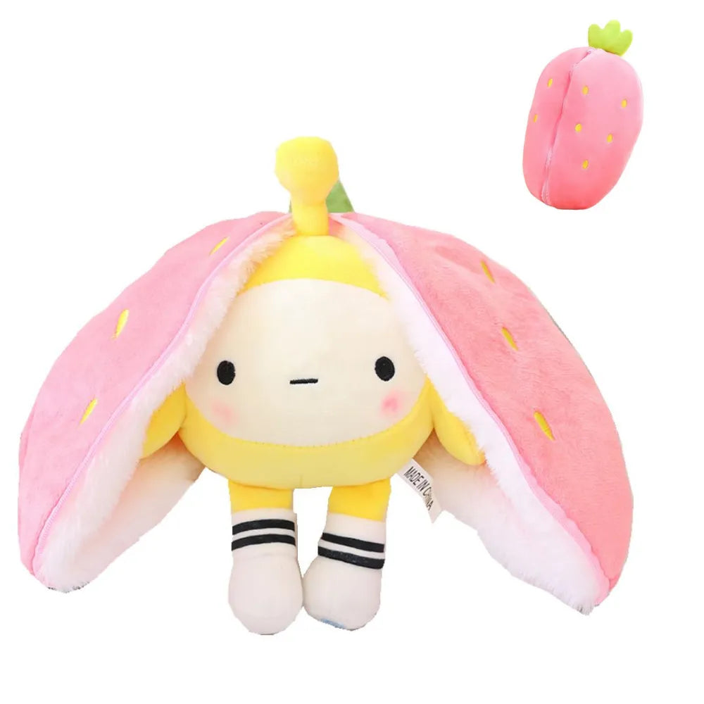 Lapin en peluche 2-en-1 – Peluche et jeu de transformation pour enfants
