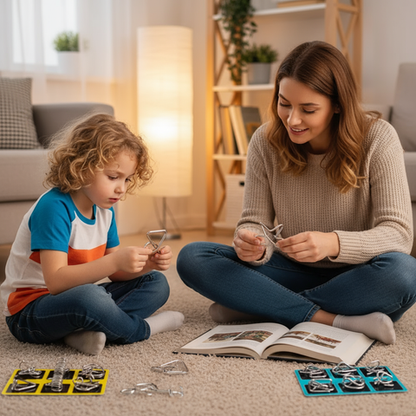 Anneaux métalliques à assembler – Jeu de réflexion et casse-tête pour adultes et enfants