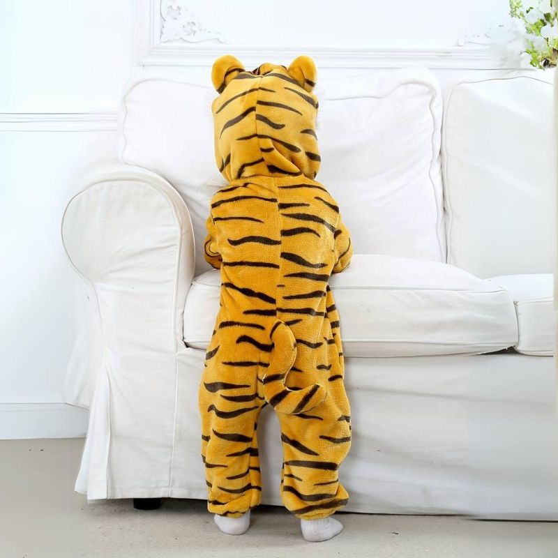 Pyjama à capuche pour animaux – Combinaison en peluche douce pour enfants et adultes