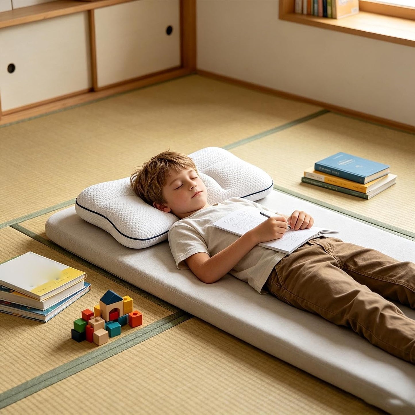 Oreiller ergonomique enfant en mousse à mémoire de forme
