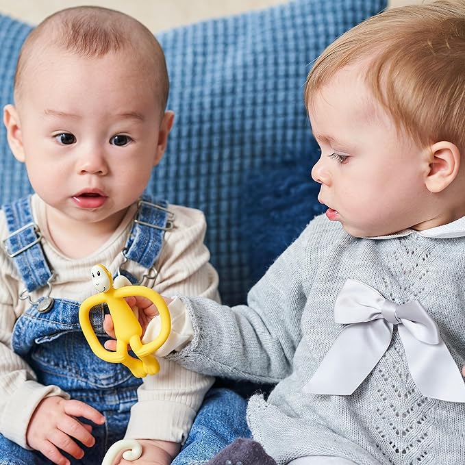 Anneau de Dentition Singe en Silicone pour Bébé – Jouet de Dentition pour Bébés et Tout-Petits